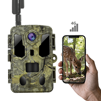 Caméra de chasse SENSVISION solaire 4G LTE CMOS, 64MP, étanche 30m, vision nocturne, stabilisation d'image, pour activités extérieures
