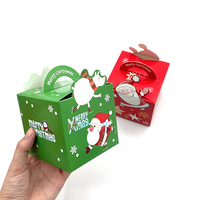 Boîtes d'emballage en carton avec poignée, 50 pièces, boîte cadeau empilable pour dragées mariage, anniversaire noël