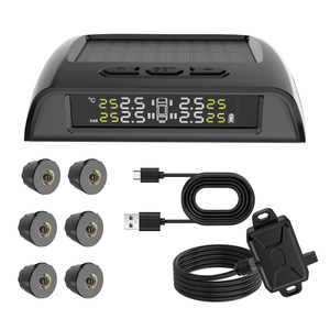 Système de surveillance de la pression des pneus <span class=keywords><strong>solaire</strong></span> à 6 roues avec 6 capteurs externes <span class=keywords><strong>pour</strong></span> <span class=keywords><strong>camping</strong></span>-<span class=keywords><strong>car</strong></span>, caravane - Product Image 1