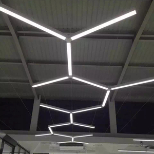 โคมไฟเพดาน LED สแตนเลสสีขาว 3500K แสงวอร์มไวท์ ขั้วหลอด E26 อายุการใช้งาน 25000 ชั่วโมง เหมาะสำหรับห้องนั่งเล่น ใช้หลอดไฟ Mean Well Power Gold - Product Image 1