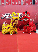 Costume de danse du lion pour deux personnes, taille normale, en coton, fabriqué à la main à l'usine de Guangzhou, pour les célébrations du Nouvel An chinois