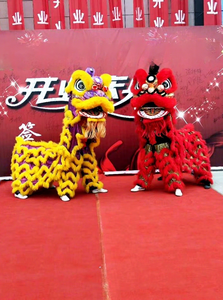 Costume de danse du lion de <span class=keywords><strong>taille</strong></span> normale, fabriqué à la main à l'usine de Guangzhou, pour deux personnes, culture chinoise, danse du lion, danse du lion - Product Image 2