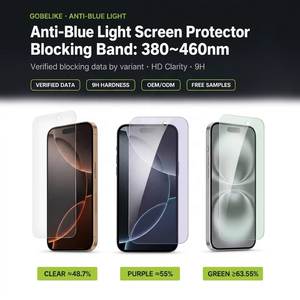 Pellicola Protettiva <span class=keywords><strong>Anti</strong></span> Luce Blu per iPhone 18 17, Facile Installazione Senza Bolle, Vetro Temperato 9H, Compatibile con Cover, Confezione da 2 - Product Image 4