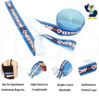 Rouleau de tissu Polyester avec Logo personnalisé, 5 m, bande élastique pour les sous-vêtements et les maillots de bain