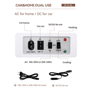 Mini Refrigerador Pequeño <span class=keywords><strong>de</strong></span> 4L con Puerta <span class=keywords><strong>de</strong></span> Vidrio, Enfriamiento y Calefacción, Doble Voltaje, <span class=keywords><strong>para</strong></span> Almacenamiento <span class=keywords><strong>de</strong></span> Cerveza, Bebidas y Leche - Product Image 5