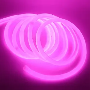 Неоновый светодиодный трос водонепроницаемый 40 мм R/G/B 360 градусов круглый светодиодный волшебный гибкий неоновый трубчатый Световой Стенд неоновый гибкий светодиод