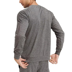 Conjuntos deportivos para hombre de cuello redondo gris, de alta calidad, muy vendidos, ajustados, hechos de algodón y poliéster. - Product Image 6