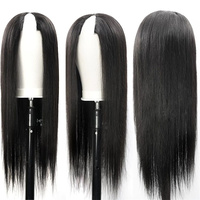 Nouvelle arrivée 28 pouces perruque droite U V partie perruque cheveux humains sans colle partie mince cheveux brésiliens V partie perruque