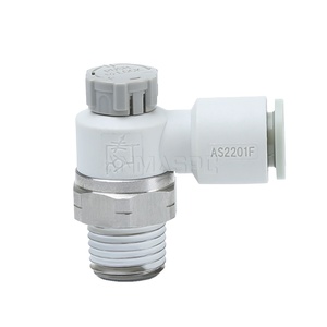 Điều khiển tốc độ khí nén với một chạm phù hợp AS2201F-01-04SA giới hạn ra/trong điều chỉnh van tiết lưu - Product Image 2