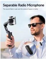 Stabilisateur vidéo portable intelligent professionnel M03 Mini 3 axes avec suivi IA, suivi automatique du visage et des objets pour smartphone et vlogging