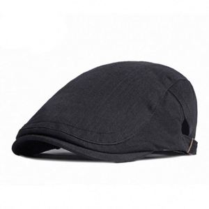 Wholesale Solid Color Plain Sports Casual All Seasons Gatsby Ivy Vintage Adjustable <b>Flat</b> Outdoor Unisex Newsboy <b>Hat</b> for Men - Product Image 2