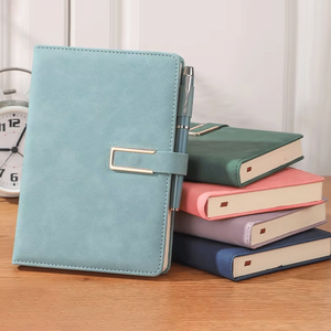 Venta al por mayor personalizable A5 Oficina Escuela de Negocios cuaderno PU cuero diarios cuadernos Cuadernos para estudiantes diario - Product Image 4