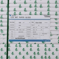 Papier d'art couché brillant C2S 100g 700*1000mm en ramette, directement de l'usine
