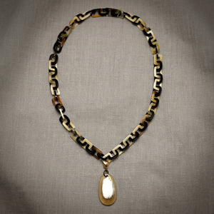 Collier artisanal en corne de citrouille, nouvelle collection de bijoux en vrac art et artisanat, - Product Image 3