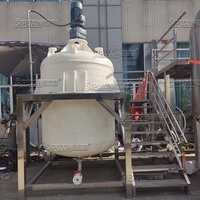 Réservoir de mélange chimique en polypropylène PP 3000L avec agitateur, récipient de réacteur résistant à la corrosion pour le traitement des solvants alcalins acides