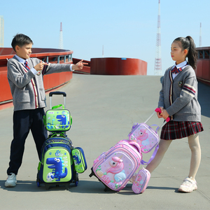 Juego de Mochila Escolar 3 en 1 KIDPLACE con Lonchera y Estuche para Lápices, Cierre de Cremallera Impermeable, Diseño de Dibujos Animados - Product Image 2