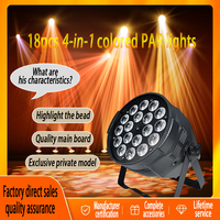 Promo Besar Lampu LED Par 18X10W RGBW 4in1 Pencampur Warna untuk Pesta Pernikahan, DJ, Disko, Bar, Teater, Panggung, Taman Hiburan, Pencahayaan RGBW