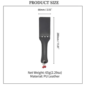 Bondage Gear Pu Leather Paddle With 2 Bell Whips Bdsm Bondage Kit Sex Toys For Women Men Juguetes Sexuales