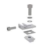 Everest Mounting - Clip de fixation au sol en aluminium pour panneaux solaires - Composants de montage