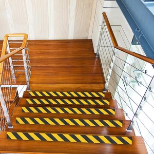 Bande antidérapante imperméable à rayures jaunes/noires, ruban d'avertissement auto-adhésif antidérapant pour les escaliers - Product Image 4
