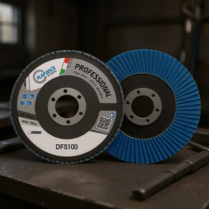 Disque à lamelles professionnel Fervi 125 mm, abrasif sans fer pour ponçage du métal - Product Image 2