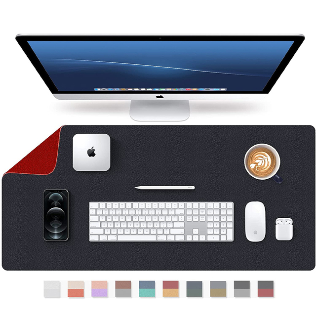 Wholesale XXL Custom Large Waterproof PU Leather Mouse Desk Mat Non-Slip Office Laptop Desk Pad Protector
