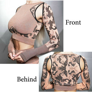 Soutien-gorge de sport pour femmes, court, dos nu, Patchwork, débardeur de course, vêtements - Product Image 1