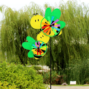 Vente haut de gamme Antique abeille dessin animé motif enfants moulin à vent tissu produits extérieur <span class=keywords><strong>jardin</strong></span> <span class=keywords><strong>d</strong></span>écoration fête mise en page - Product Image 4