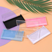 Boîte de rangement pour extensions de faux cils avec logo personnalisé Palette en plastique Organisateur de cils Présentoir Outils de maquillage Fournitures