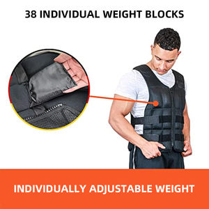 MKAS Calistenia Ajustable 20 <span class=keywords><strong>kg</strong></span> para La Construcción <span class=keywords><strong>de</strong></span> Músculos y Entrenamiento <span class=keywords><strong>de</strong></span> Fuerza Correr Mujeres Hombres Fitness Entrenamiento <span class=keywords><strong>Chaleco</strong></span> <span class=keywords><strong>de</strong></span> <span class=keywords><strong>Peso</strong></span> - Product Image 5