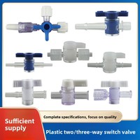 Vanne industrielle en plastique à double ou triple voie Luer Lock, interrupteur microfluidique, vanne de régulation pour le contrôle des fluides en laboratoire