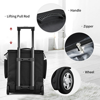Grande Trousse de Maquillage Écologique à Roulettes, Sac de Coiffure, Porte-Brosses, Valise de Salon pour Barbiers et Voyage