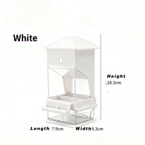Удобная Выдвижная база легко очищается, большая емкость, автоматическая кормушка для попугаев, прочная многоразовая пластиковая Всесезонная принадлежность для птиц - Product Image 5