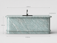 SH STONE Comptoirs de cuisine, plans de travail, îlots de cuisine, tables de travail et dessus de vanité en quartzite vert émeraude botanique sur mesure pour projets de villas