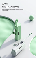 Großhandel tragbare Mini Slim 5000mAh Power Bank Notfall-Ladegerät mit 2 in 1 Kabel und Halter