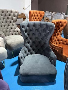Sillón Moderno de Terciopelo Verde de Lujo, Sillón Reclinable Individual <span class=keywords><strong>para</strong></span> Sala de Estar, Sillón Individual de Diseño - Product Image 6