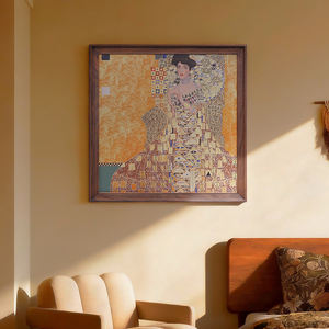 Portrait d'Adele Bloch Bauer en laiton et bois massif, fait main, sur mesure, art mural en métal n°1, idéal pour la décoration intérieure - Product Image 2