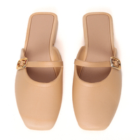 Chaussures d'été plates à bout fermé pour femmes, en PVC souple, style mule, pour l'extérieur, vente en gros