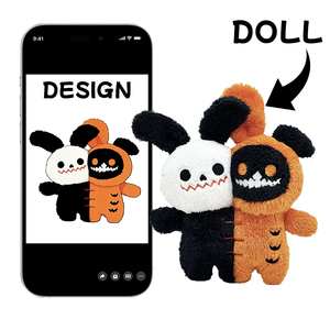 Poupée en peluche double fantôme de Noël et d'Halloween, jouet amusant pour enfants, cadeau d'anniversaire mignon de dessin animé et d'anime - Product Image 6