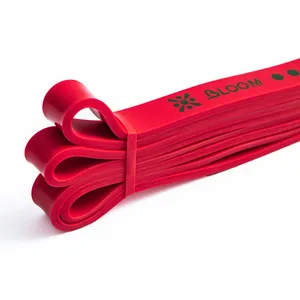 BLOOM Red Custom Logo Indoor Fitness Yoga Hip Pull Up Chest Expander Assistance Stretch Resistance Bands