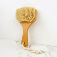 Brosse à dos en matériaux naturels, vente en gros, brosse de nettoyage à sec végane avec finition style antique et long manche pour usage quotidien