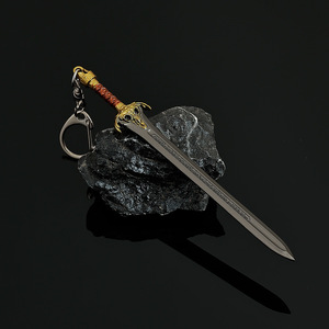 Épée atlantide classique de film, 12 cm, en alliage de zinc entièrement métallique, porte-clés de collection - Product Image 3