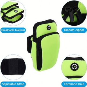 Brazalete Deportivo para Correr y Gimnasio, para Smartphone, con Orificio para Auriculares, Bolsillos Multifuncionales, para Corredores, Funda para Exteriores, en Promoción - Product Image 3