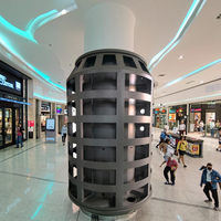 Armoire publicitaire en métal à cadre d'affichage à LED en forme de boîte personnalisée IP65 pour magasin de détail centre commercial orientation intérieur extérieur