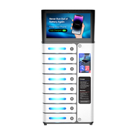 Y2 Power MIA Premium, Gabinete de Carga para Celulares con Pantalla Táctil de 8 Puertas, Fácil de Usar, Cargador de Teléfonos Móviles Montado en la Pared, Ideal para Cafeterías