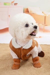 4 pz/set invernali impermeabili <span class=keywords><strong>per</strong></span> cani da compagnia scarpe antiscivolo stivali da neve da pioggia calzature spesse calde calze <span class=keywords><strong>per</strong></span> cuccioli - Product Image 5