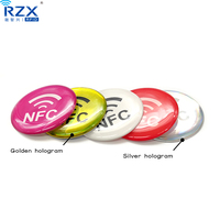 Étiquette/autocollant NFC RFID HF ISO14443A MIFARE Ultralight 512 bits, adhésif/anti-métal, en époxy, pour le partage de liens sur les réseaux sociaux, menu de table