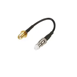 FME female straight SMA female straight bulkhead RG174 interface cable assembly sma fme gsm antenna cable connector