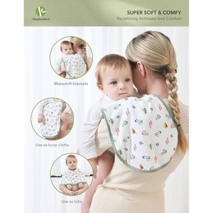 Paños de Bambú para Bebés BambooBud, Paquete de 3, Tamaño Grande, Absorbentes, de Tela de Rizo, Baberos para Recién Nacidos con Estampado de Animales, de Algodón y Fibra de Bambú - Product Image 2