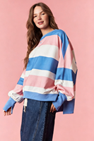 Sweat-shirt décontracté LGBTQ+ Pride, drapeau de la fierté trans, rayé, surdimensionné